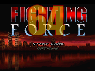 Fighting Force 64 title screen for Nintendo 64